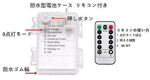 Cerdeco イルミネーションライト 北欧風 アンティーク調 ランプシェード形 上質 LED20球 ストリングライト 電飾 防水型電池ケース リモコン付き 全長312cm GLS-3M