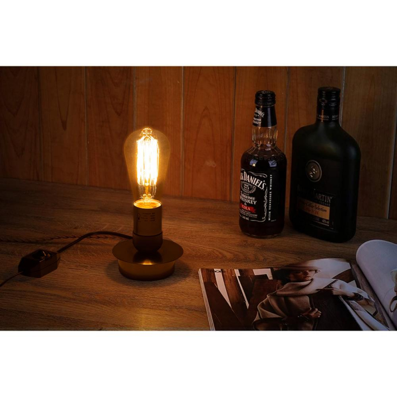 Cerdeco 無骨でかっこいい シンプルな1灯式デスクライト 裸電球の存在